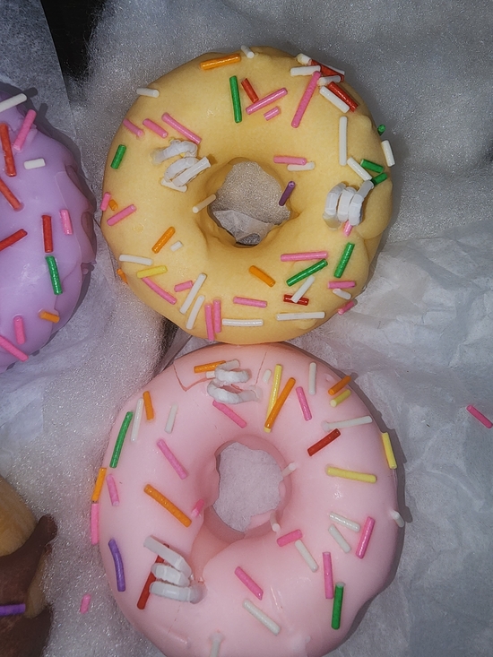 Other - Donut Candle- Pink  Sprinkle Donut